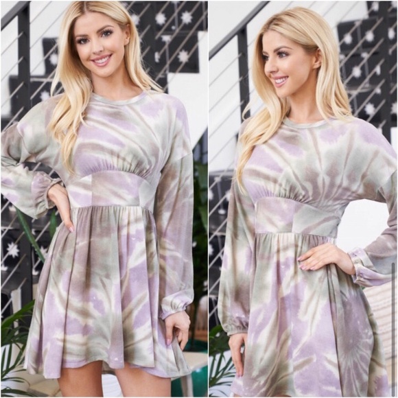 LAST ONE: Stunning women’s tie dye long sleeved comfy dress - Picture 6 of 6
